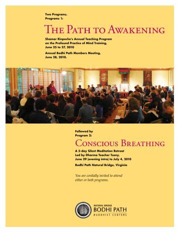 download flyer & registration form - Bodhi Path Buddhist Centers