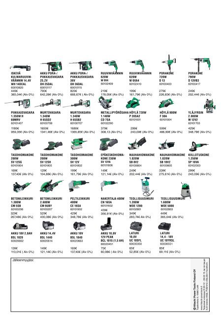 KONE - Hitachi Power Tools Finland Oy