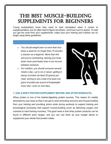 The Best Muscle-Building Supplements For Beginners