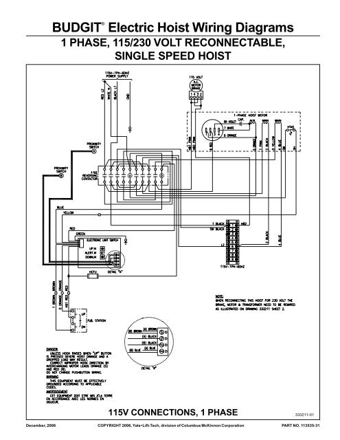 Pittsburgh Electric Hoist Wiring Diagram