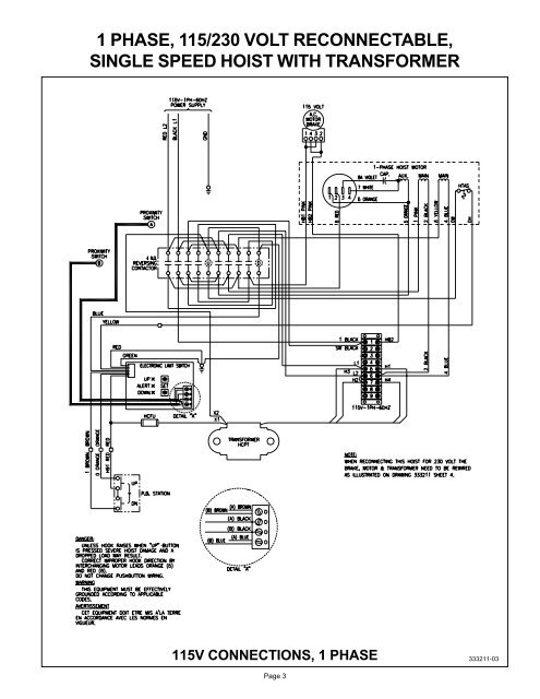 BUDGITÂ® Electric Hoist Wiring Diagrams - Hoists Direct