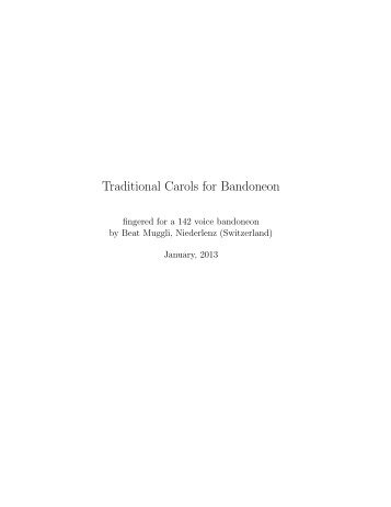 Traditional Carols for Bandoneon