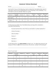 Subatomic Particles Worksheet Answers - Worksheet List
