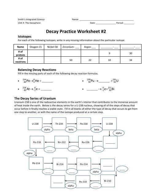 smith-s-decay-practice-worksheet-2-arapahoe-high-school