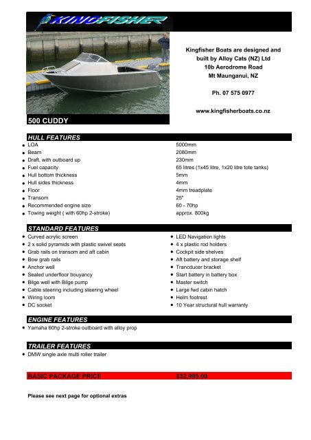 500 Cuddy Kingfisher Boats Powercats 500 Cuddy Kingfisher Boats Powercats