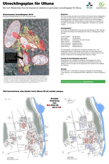 SLU och Akademiska Hus har beslutat att utarbeta en gemensam ...