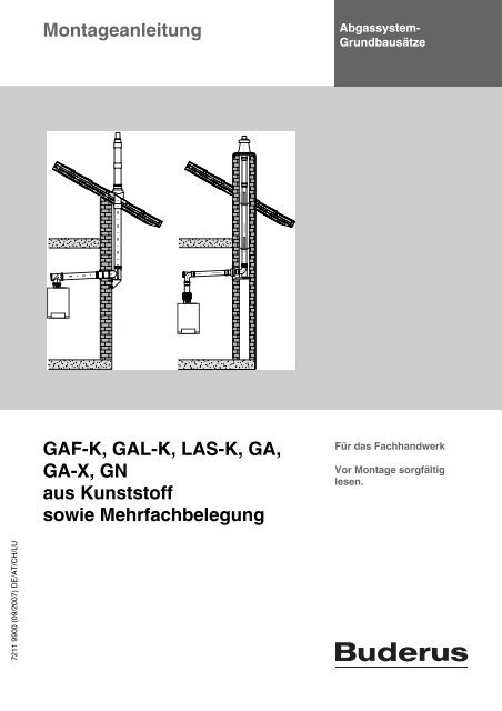 Montageanleitung Gaf K Gal K Las K Ga Ga X Gn Aus