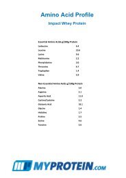 Amino Acid Profile - Myprotein