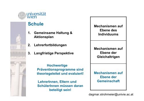 Gewalt in der Schule: Vorkommen, PrÃ¤vention & Intervention