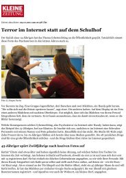 Terror im Internet statt auf dem Schulhof > Kleine Zeitung