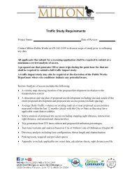 Traffic Study Requirements - City of Milton