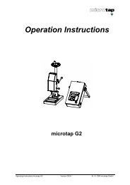 Operation Instructions - microtap GmbH