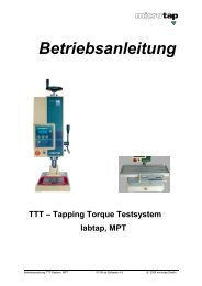 (Zubehör) integrieren 8 Produktübersicht 9 MPT - microtap GmbH