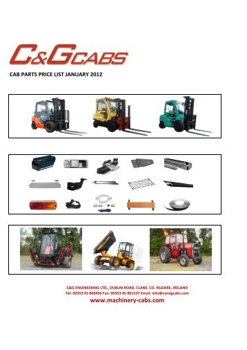 c&g engineering ltd., dublin road, clane, co. kildare - Machinery Cabs