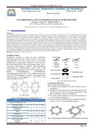 cyclodextrin a gift to pharmaceutical world review - International ...