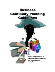 Business Continuity Planning Guidelines - Texas Department of ...