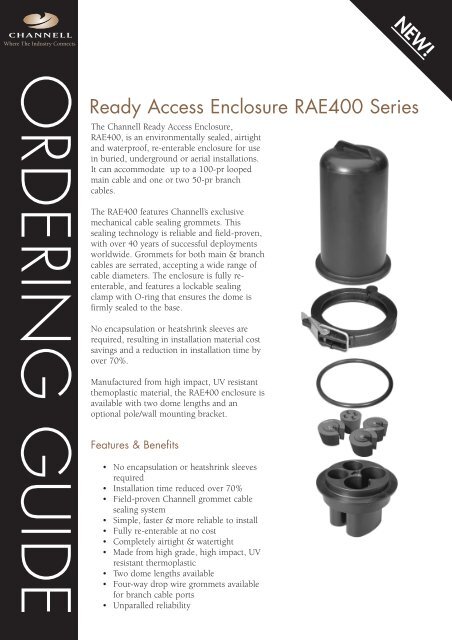 ORDERING GUIDE Ready Access Enclosure RAE400 Series