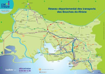Plan du rÃ©seau Cartreize - Conseil gÃ©nÃ©ral des Bouches-du-RhÃ´ne