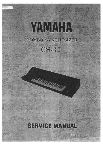 Yamaha CS-30 Service Manual - House of Synth