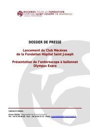 Lancement du Club Mécènes - Hôpital Saint Joseph