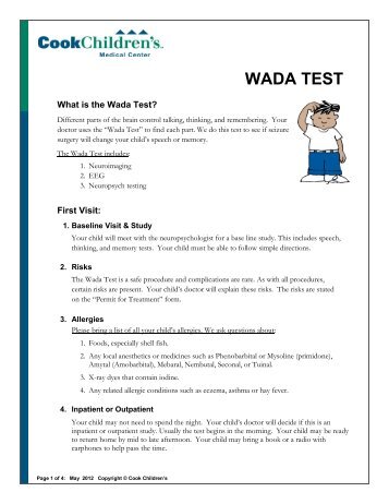 WADA TEST - Cook Children's