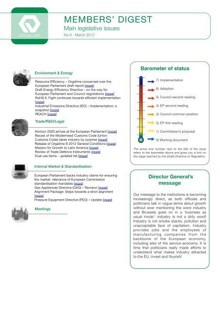 Orgalime Members Digest March 2012