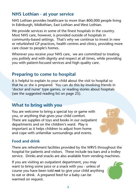 St John's Hospital - Your Child's Visit - NHS Lothian