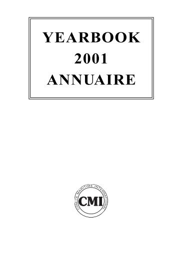 CMI Yearbook 2001 - Comite Maritime International