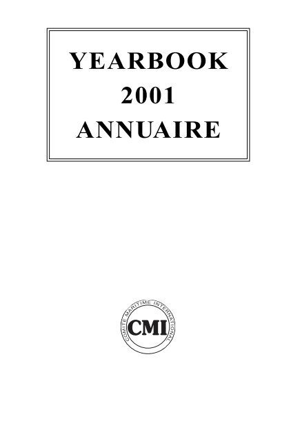 CMI Yearbook 2001 - Comite Maritime International