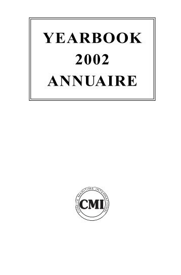 CMI Yearbook 2002 - Comite Maritime International