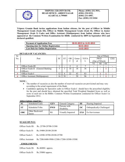 To See The Advertisement Tripura Gramin Bank To See The Advertisement Tripura Gramin Bank