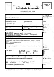 Application form for Schengen Visa