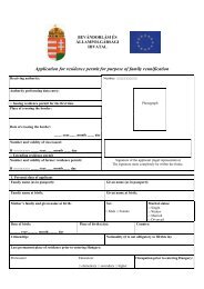 Application for residence permit for purpose of family reunification