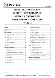 realtek single chip 16-port 10/100 ethernet ... - Cornelius-Consult