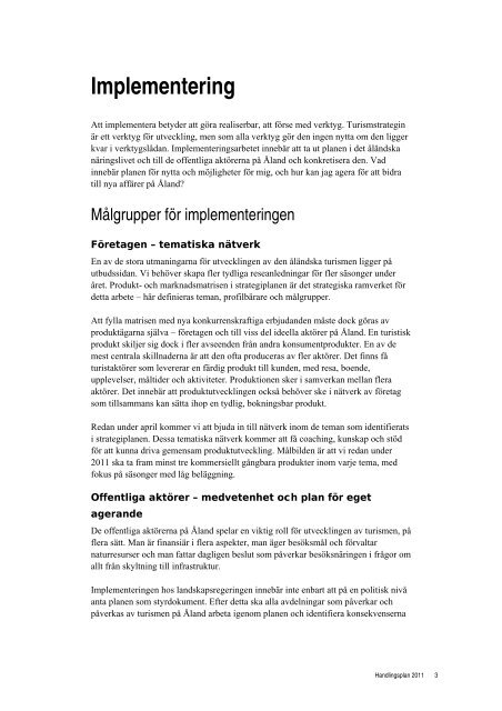 Handlingsplan 2012 - Ålands landskapsregering