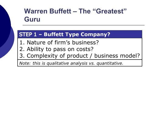 Learn How to Analyze Stocks Using the Strategies of Buffett, Lynch ...