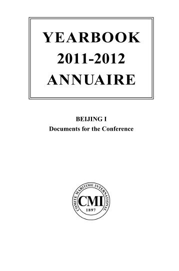 Yearbook 2011-2012 Beijing - Comite Maritime International