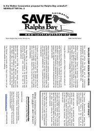 Is the Walker Corporation proposal for Ralphs ... - Save Ralphs Bay