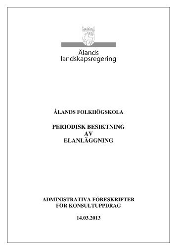 Administrativa föreskrifter - Ålands landskapsregering