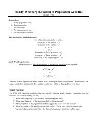 Hardy-Weinberg Handout