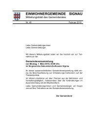 EINWOHNERGEMEINDE SIGNAU