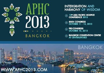 BANGKOK - 10th asia pacific hospice conference 2013