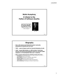 Watts Humphrey A tribute to the Father of Software Quality Biography