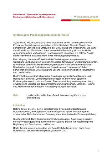 Systemische Prozessgestaltung in der Natur