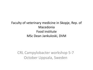 Faculty of veterinary medicine in Skopje Food institute - SVA