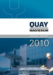 2010 Annual Report - Quay Magnesium