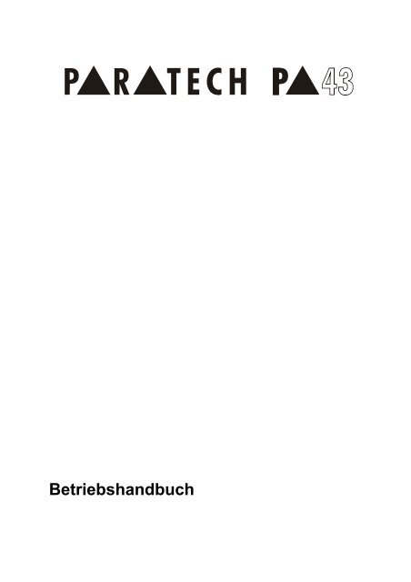 Betriebshandbuch