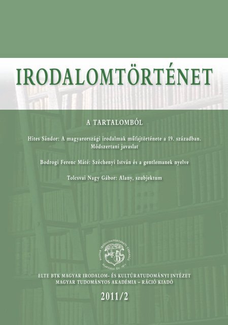 2011/2. szÃ¡m - IrodalomtÃ¶rtÃ©net