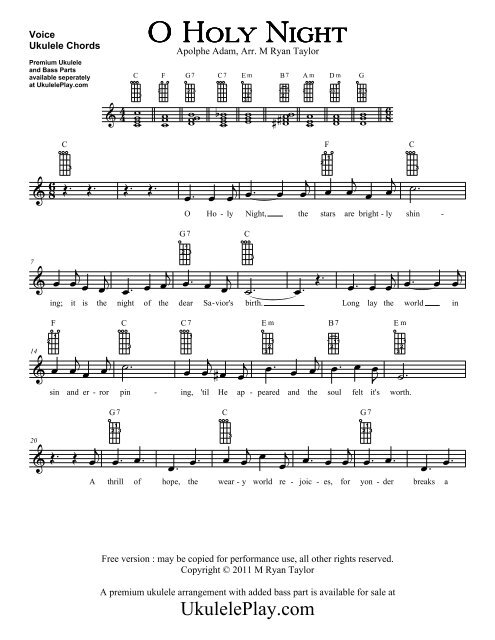 O Holy Night - Voice &amp; Chords.mus - Ukulele Play