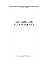 LES LANGUES POLYNOMIQUES - InterRomania